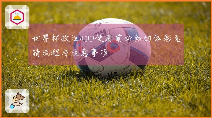 世界杯投注app使用前必知的体彩竞猜流程与注意事项